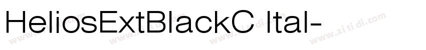 HeliosExtBlackC Ital字体转换